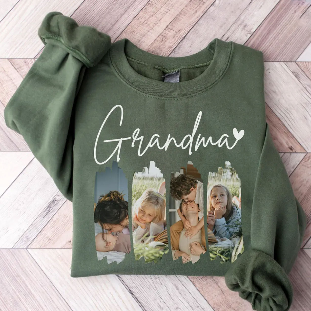 Personalisierter Oma Sweatshirt mit Foto & Enkel-Namen