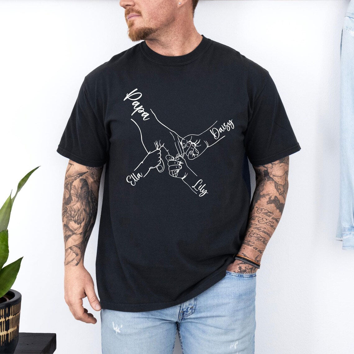 Personalisiertes Papa-Shirt mit Kindernamen – Geschenkidee für Vater
