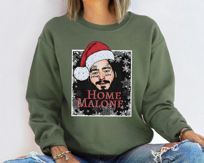 Home Malone Sweatshirt - Lustiger Weihnachtspullover