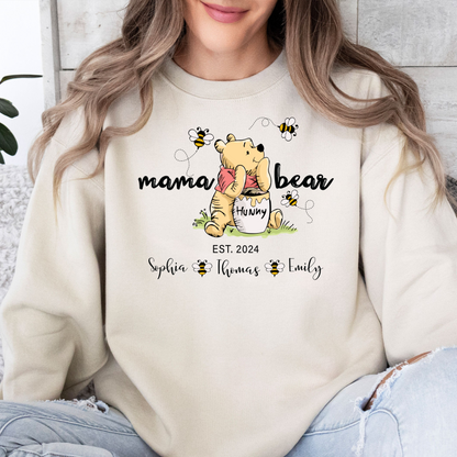 Custom Mama Bear Shirt – Personalized with Kids’ Names and Important Dates