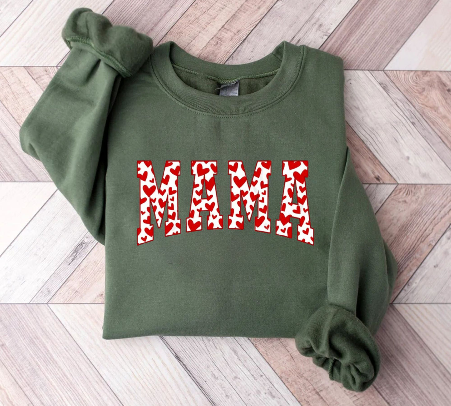 Mama Valentinsherz Valentinstags-Sweatshirt, Valentinstagsgeschenk für Mama