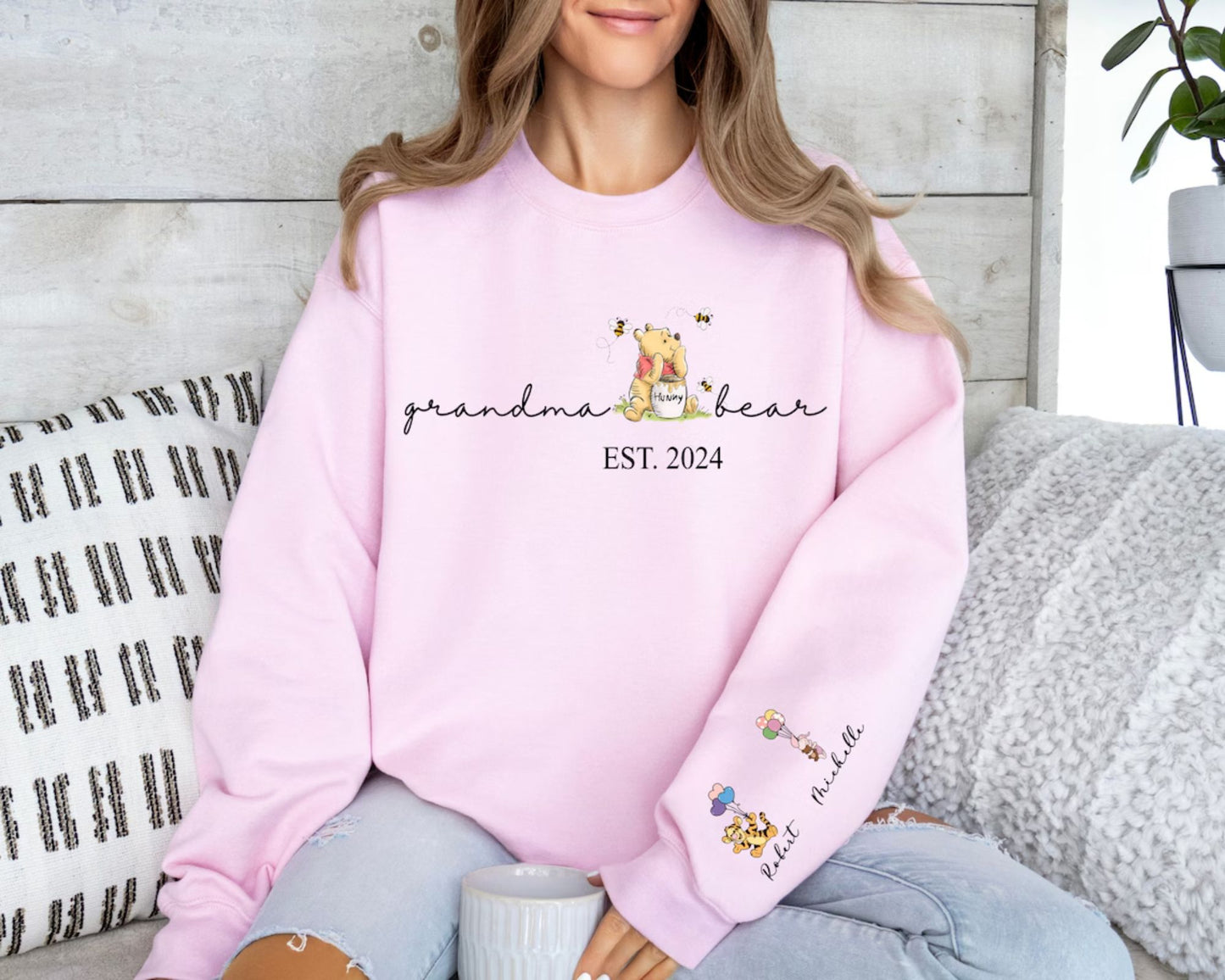 Personalisierter Mama-Bär Hoodie und Sweatshirt – Weihnachtsgeschenk für Mama