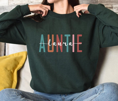 Individuelles Tante-Sweatshirt mit Namen - Geschenk für die Tante