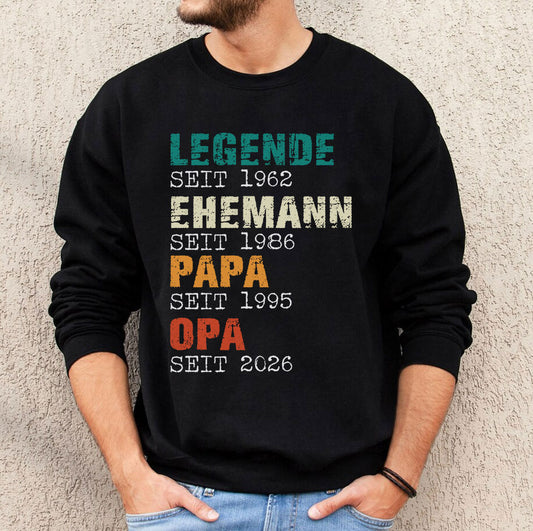 Personalisiertes Legende Ehemann Papa Opa Shirts – Geschenk für Ihn