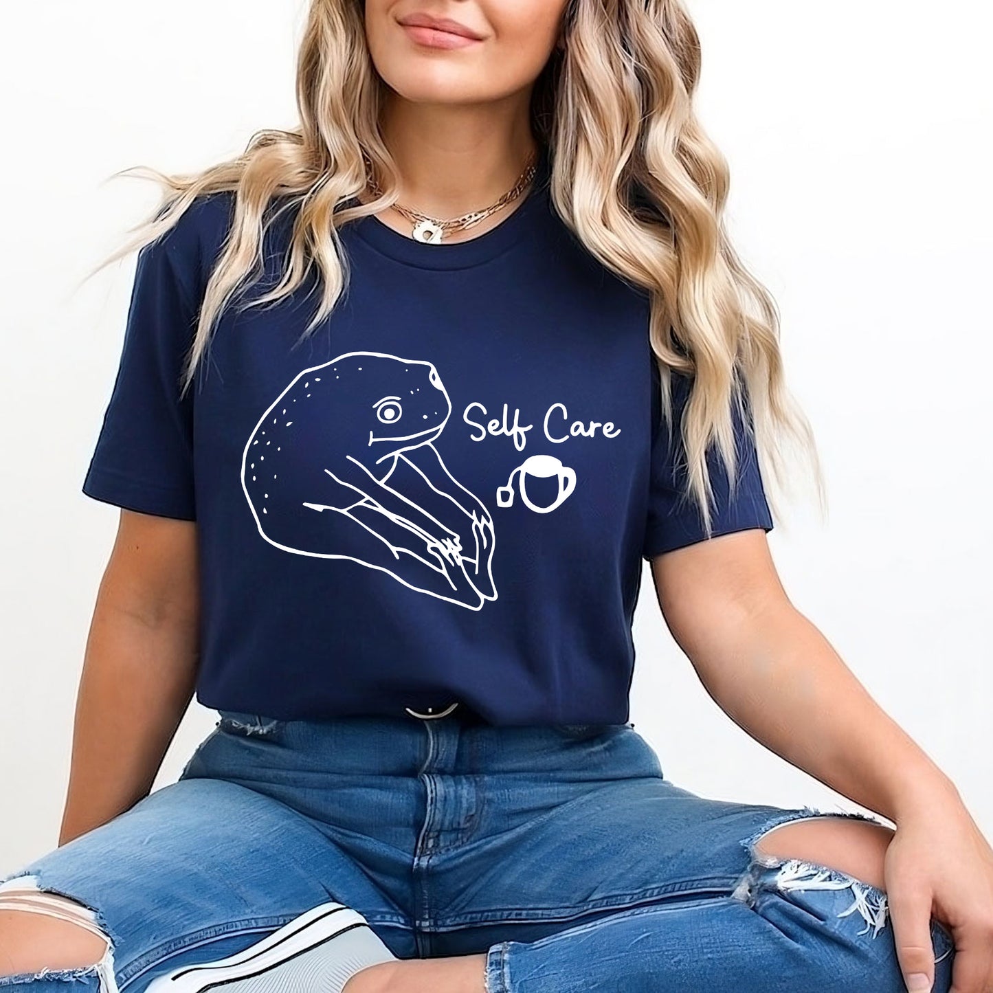 Funny Frog Self Care Shirt, Positive Gift