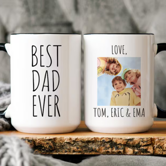 Bester Papa Aller Zeiten Tasse - Personalisierte Fototasse zum Vatertag