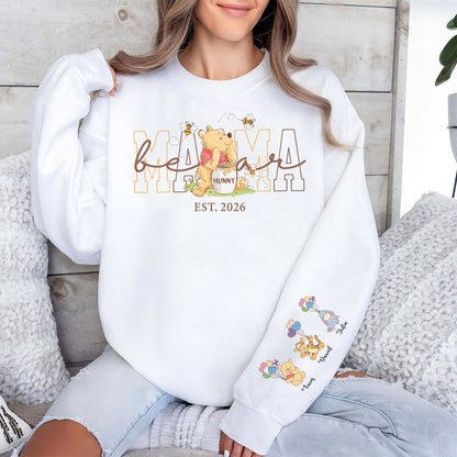 Personalisiertes Mama Bär Sweatshirt mit Kindernamen – Muttertagsgeschenk