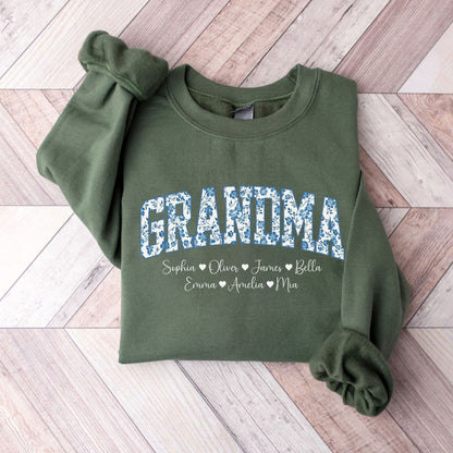 Personalisierter Oma Sweatshirt mit Enkel-Namen – Geschenk für Oma