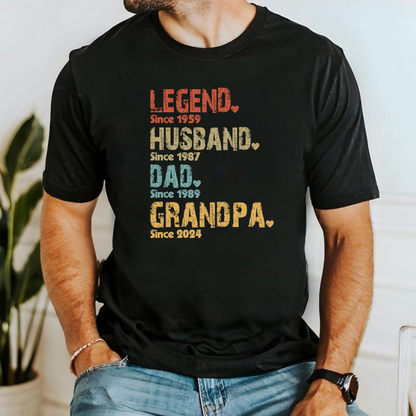 Custom Tribute Hero Men's Shirt – Celebrate His Legacy with Titles and Years