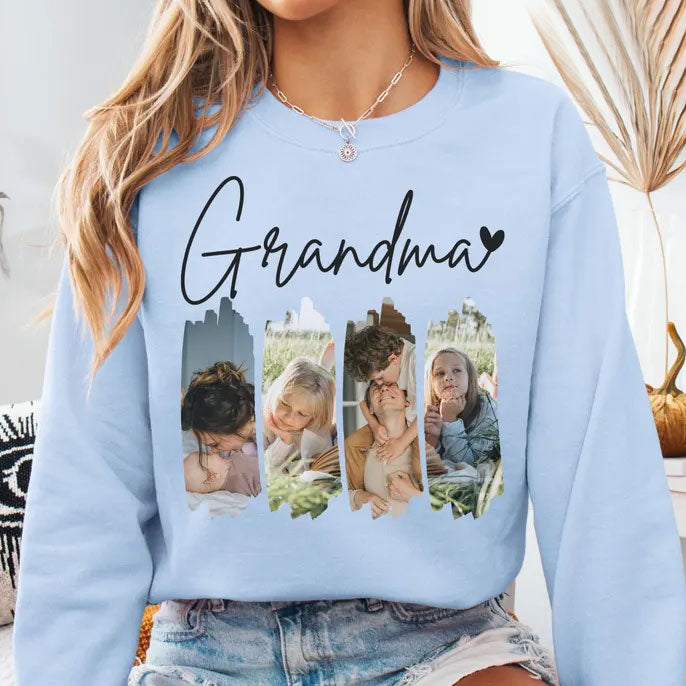 Personalisierter Oma Sweatshirt mit Foto & Enkel-Namen