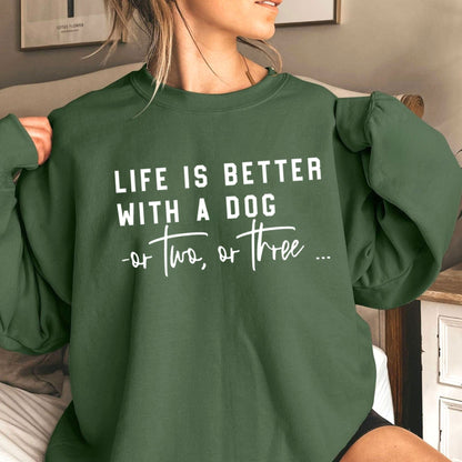 Das Leben ist besser mit meinem Hund Shirt – Lustiges Geschenk für Hundefreunde