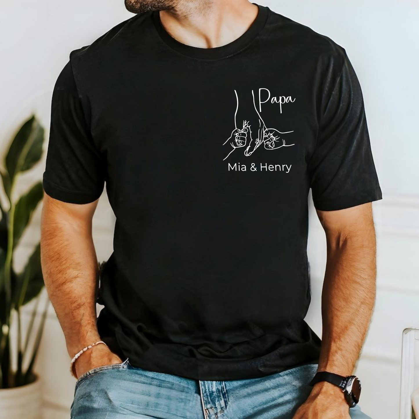 Customizable Dad Shirt – Personalize with Title and Names for Father's Day