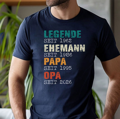 Personalisiertes Legende Ehemann Papa Opa Shirts – Geschenk für Ihn
