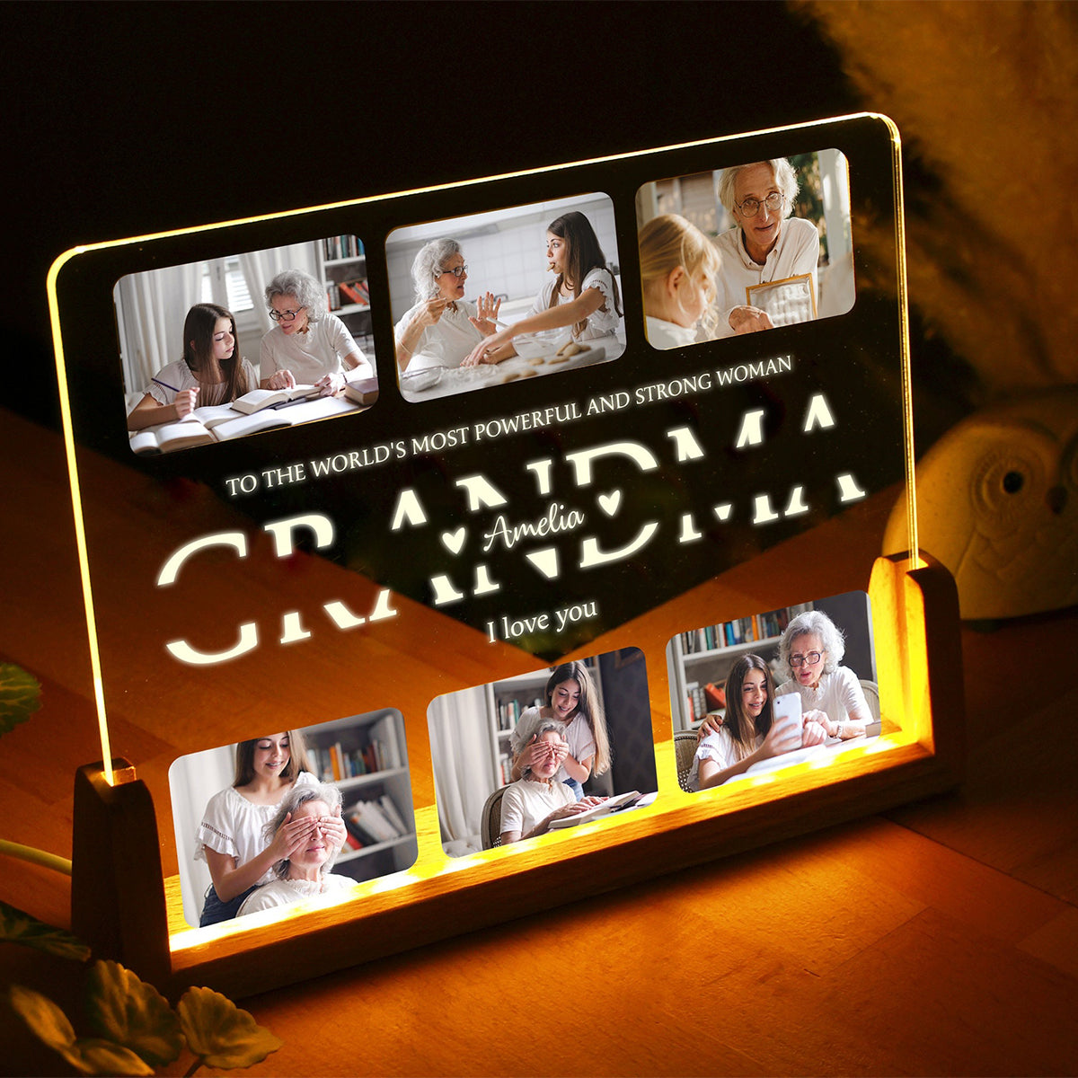 Personalized Photo Night Light Gift for Mom
