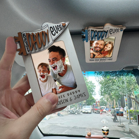 Best Dad Ever - Personalized Father's Day Car Visor Clip