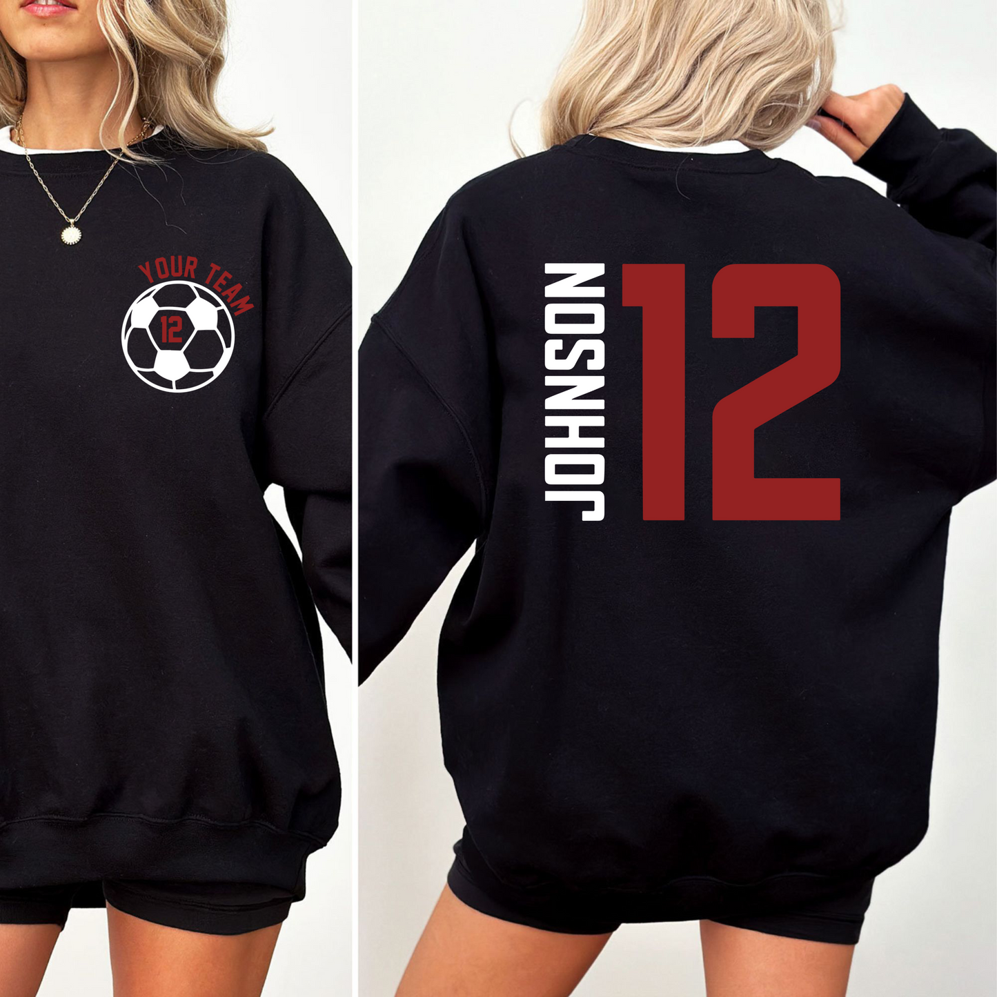 Personalisierte Fußballmama-Trikots – Feiern Sie 'Ihr Team' mit Namen und Nummer