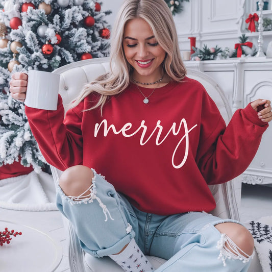 Merry Christmas Sweatshirt – Festliches Geschenk für Sie
