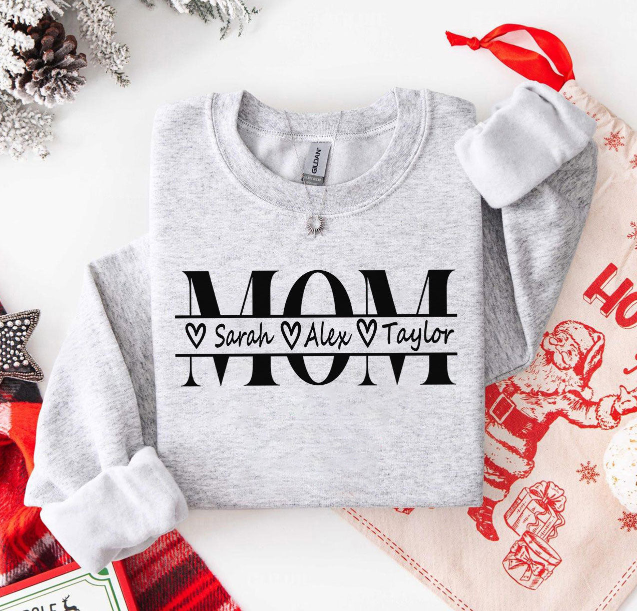 Personalisiertes Mama Sweatshirt mit Kindernamen – Mutter Geschenk für Sie