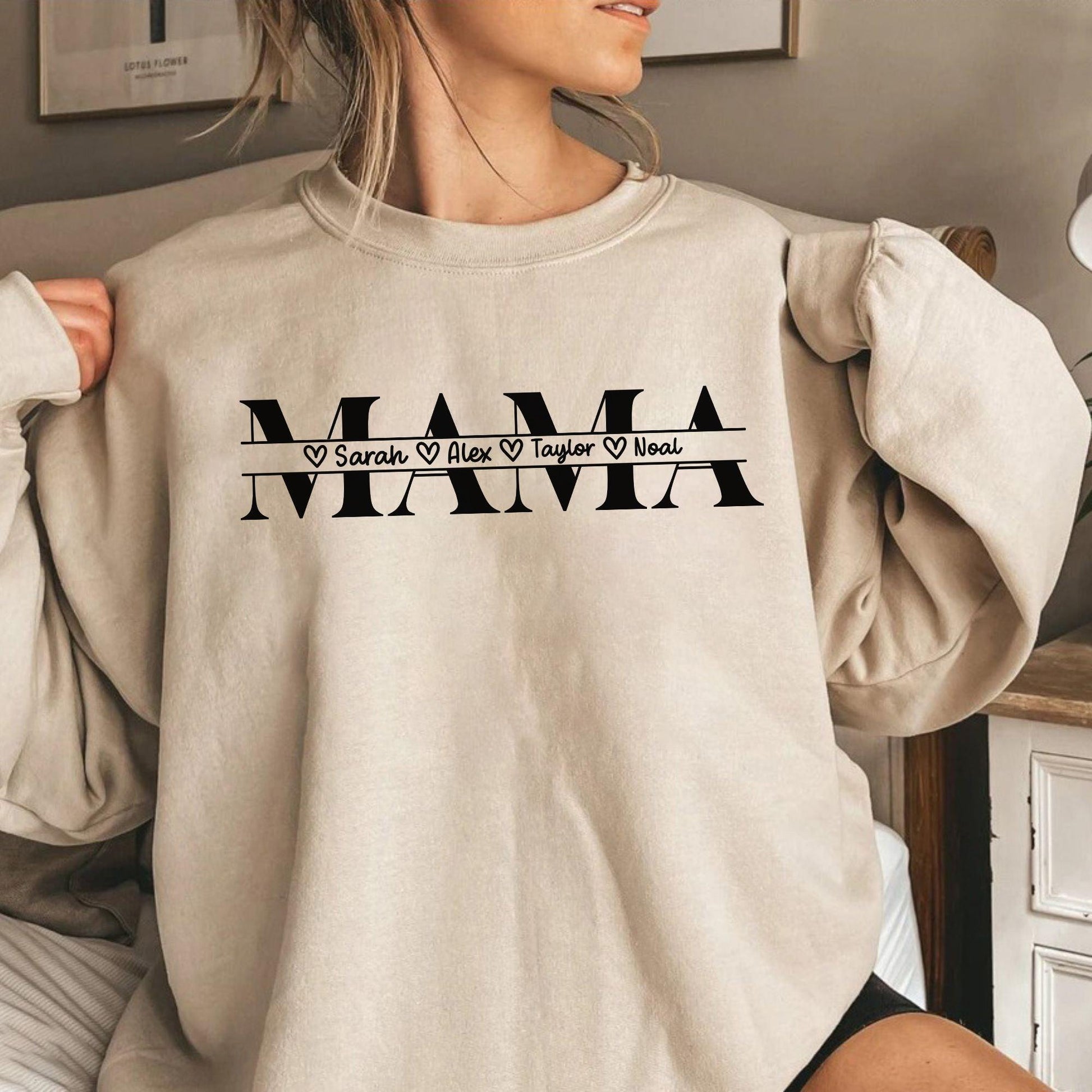 Personalisiertes Mama Sweatshirt mit Kindernamen - GiftHaus