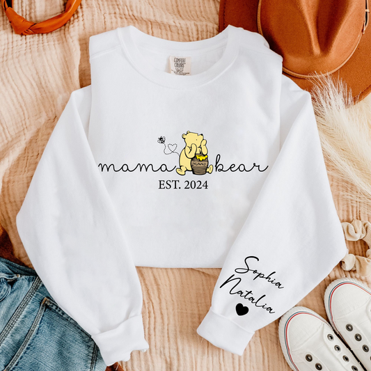 Mama Bear Custom Sweatshirt with Children’s Names - Loving Gift for Moms