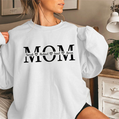 Personalisiertes Mama-Sweatshirt mit Kindernamen, Geschenk zum Muttertag