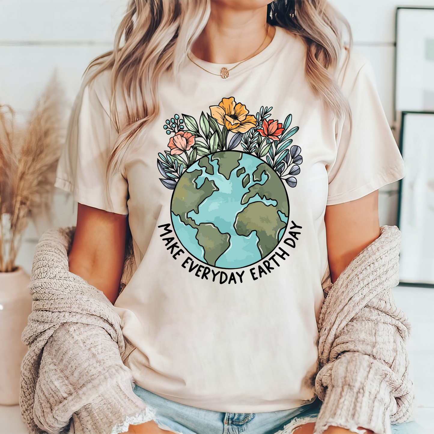 "Blumen Erde Tag" T-Shirt - Geschenk für den Umweltschützer