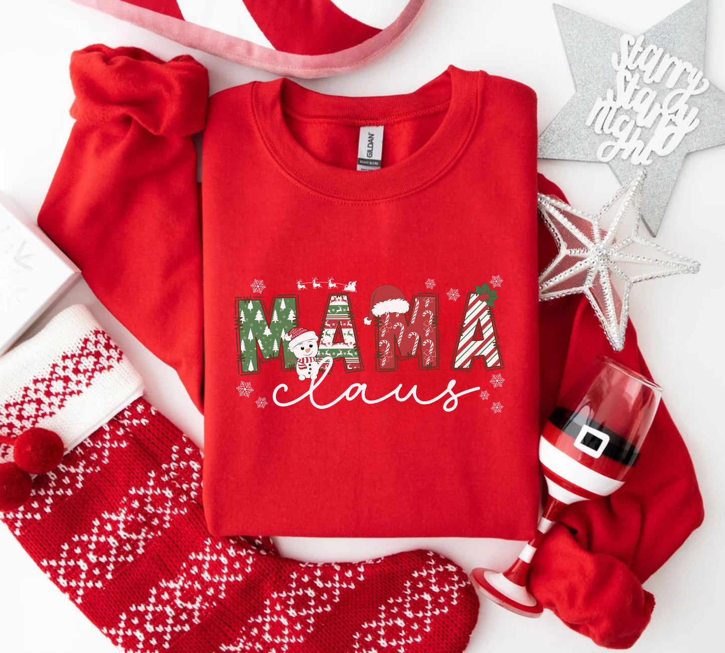 Mama Claus Sweatshirt - Christmas Mama Pullover