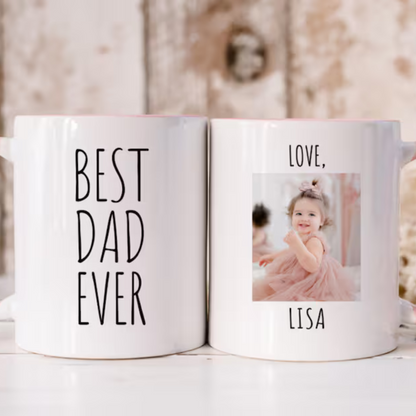 Bester Papa Aller Zeiten Tasse - Personalisierte Fototasse zum Vatertag