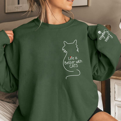 Life is Better with Cats - Personalizable Gift for Cat Lovers