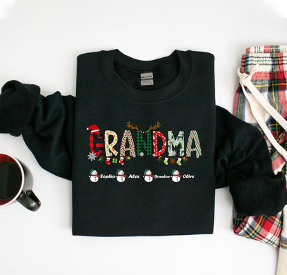 Personalisierter Oma Sweatshirt mit den Namen der Enkel