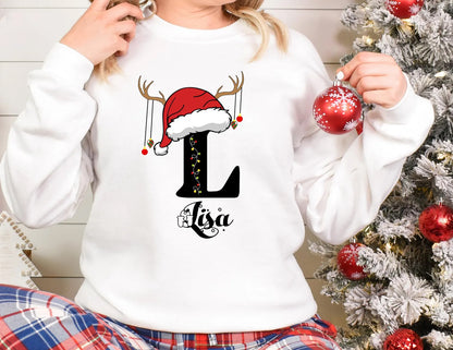 Personalisierter Familien-Weihnachts-Sweatshirt mit Namen