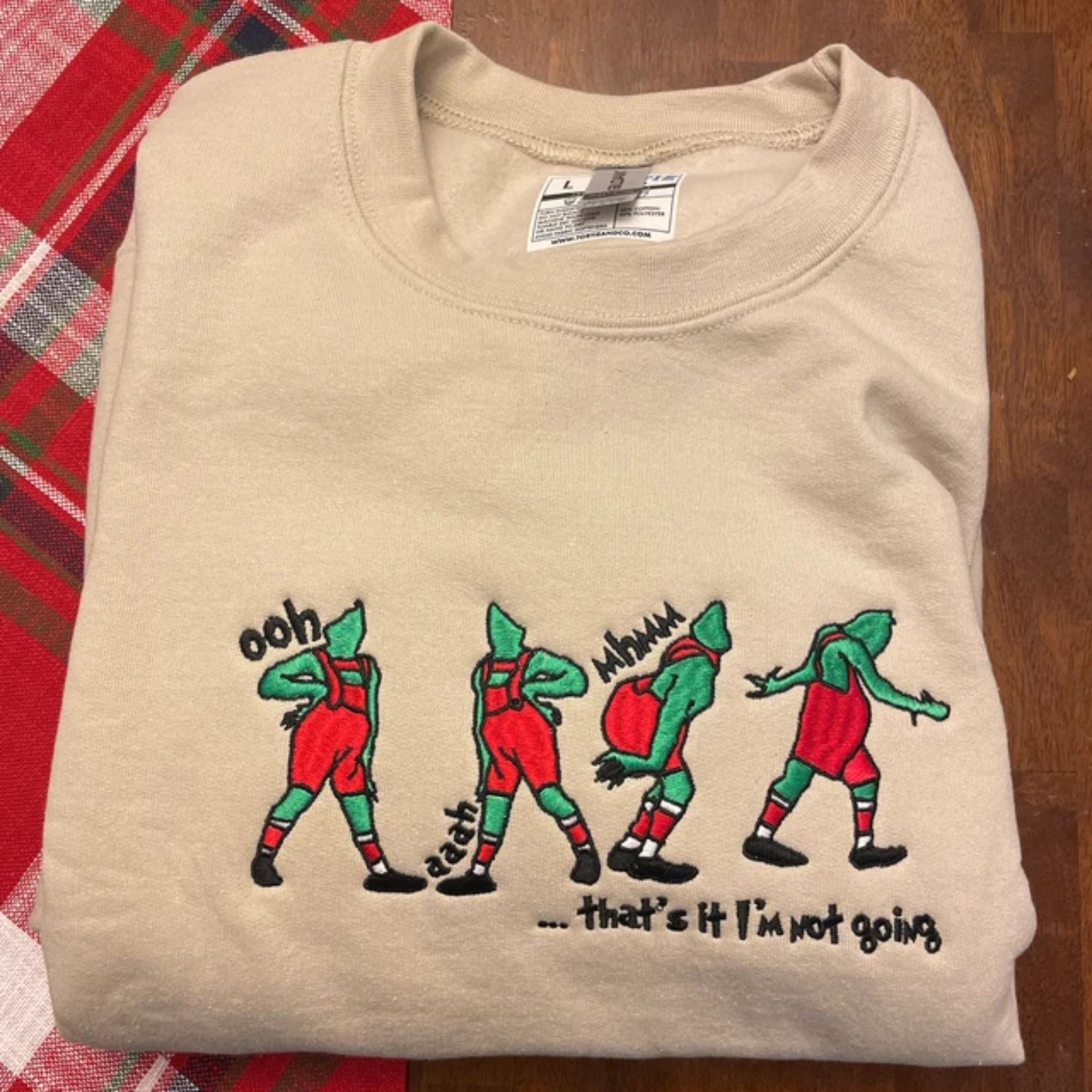 Besticktes 'Das war's, ich gehe nicht' Sweatshirt – Lustiges Weihnachtsgeschenk