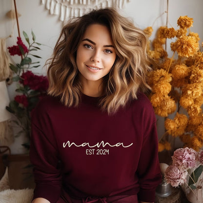 Mama Est Jahr Sweatshirt, Geschenk für Mama T-Shirt