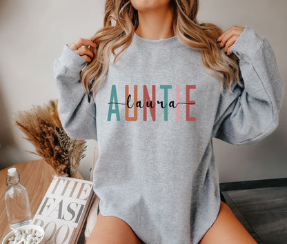 Individuelles Tante-Sweatshirt mit Namen - Geschenk für die Tante