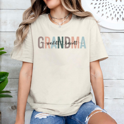 Personalized Grandma Shirt – Custom Names T-shirt for Nana or Mimi