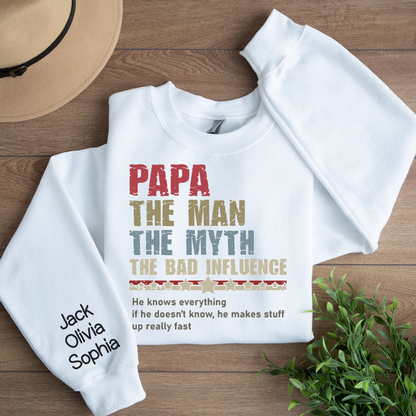 Papa: The Legend Personalized with Children's Names