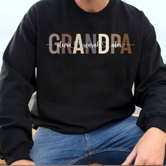 Personalized Grandpa Shirt – Custom Names Gift for Father’s Day