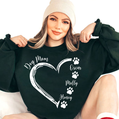 Personalisiertes Hundemama Sweatshirt und Hoodie mit Namen - Hundemama Geschenk