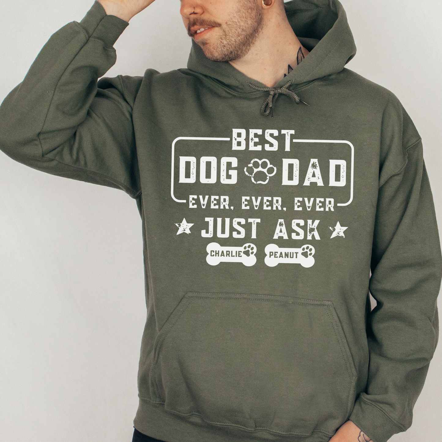 Personalized Best Dog Dad Ever Shirt - Custom Dog Names