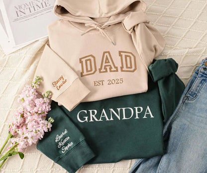 Personalisiertes Mama Sweatshirt Bestickt – Familien Pullover mit Kindernamen