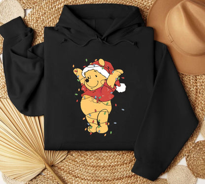 Winnie Puuh Weihnachtlichter Sweatshirt - Weihnachtsgeschenk für Damen