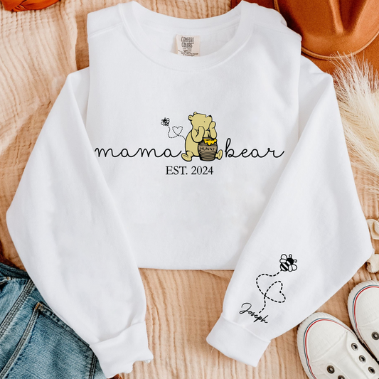 Custom Mama Bear Sweatshirt – Personalized Winnie the Pooh Gift