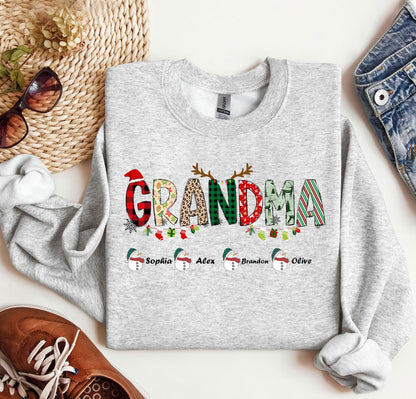 Personalisierter Oma Sweatshirt mit den Namen der Enkel