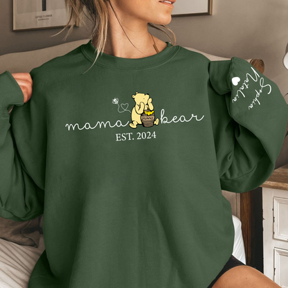 Mama Bear Custom Sweatshirt with Children’s Names - Loving Gift for Moms