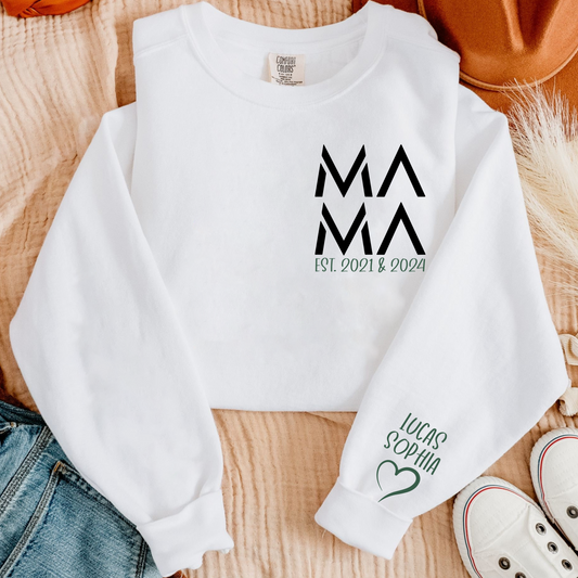Custom Mama Year & Names Shirt – Celebrate with Personal Touch