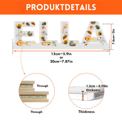 Nachtlicht mit individuellem Namen, personalisiertes Blumen-Nachtlicht-Geschenk