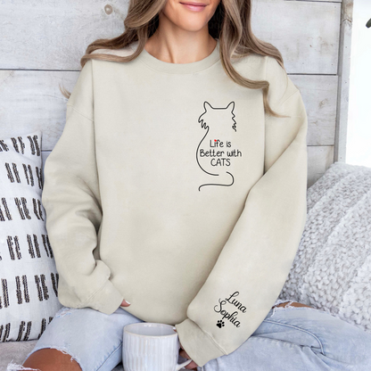 Life is Better with Cats - Personalizable Gift for Cat Lovers