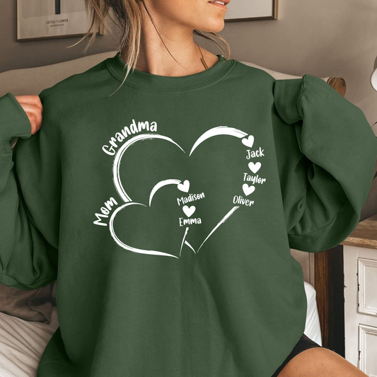 Heartfelt Names Shirt for Grandma - Cherished Personalized Gift