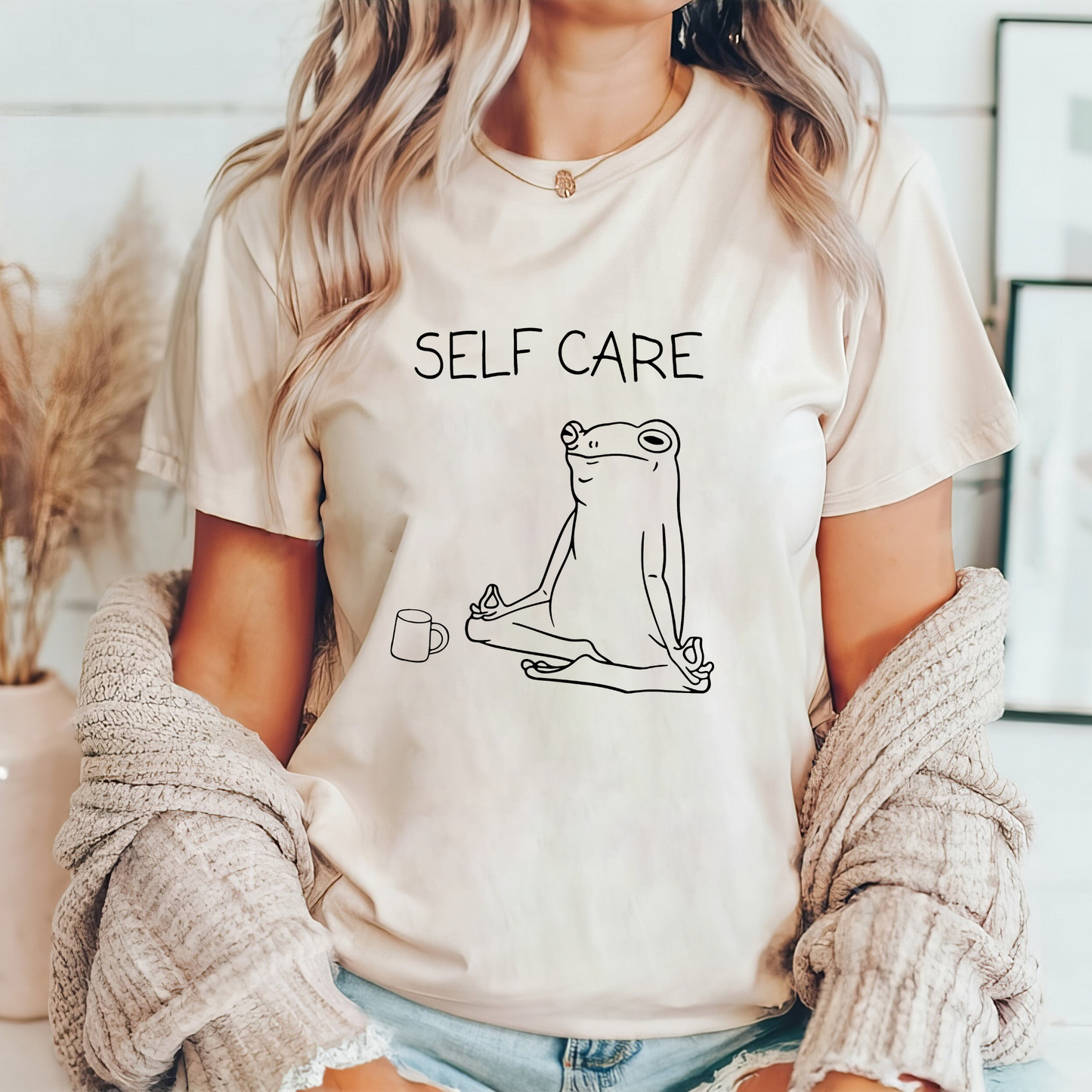Self-Care Frosch T-Shirt - Geschenk für Entspannung