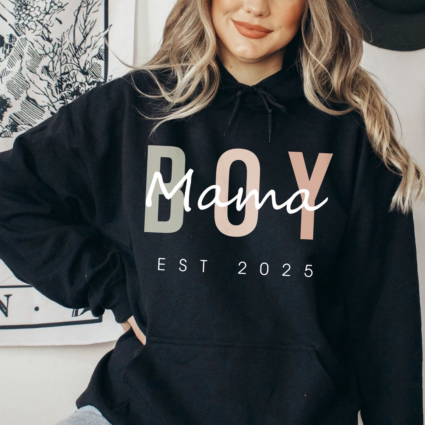 Personalisiertes Mama Sweatshirt, Junge Mama Geschenk, Muttertagsgeschenk